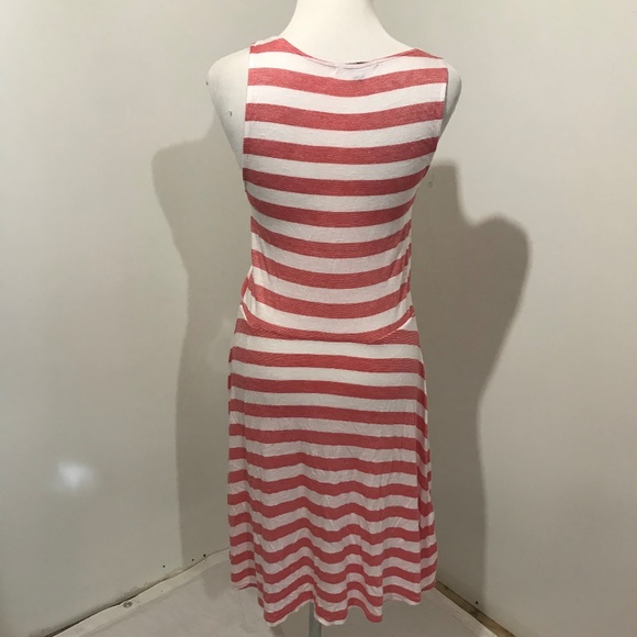 Gap Size S Sundress Red Stripe Midi Casual Flare - Picture 5 of 8